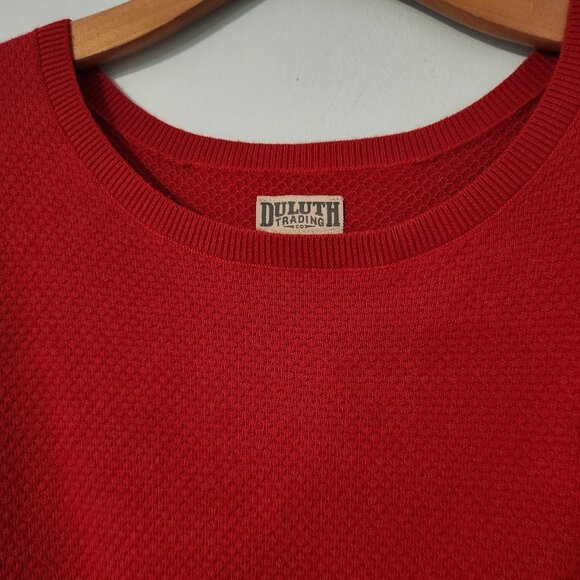 Duluth Trading Co. Womens S'no Sweat Crewneck Tunic Sweater Red Long XXL EUC - Picture 6 of 11
